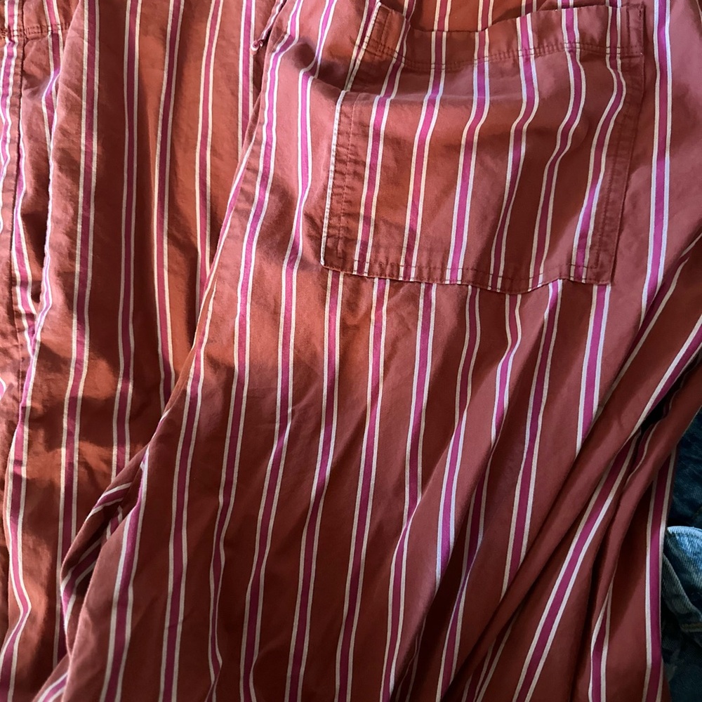 Old Navy Red Striped Wide Leg Pants XXL - Picture 2 of 2